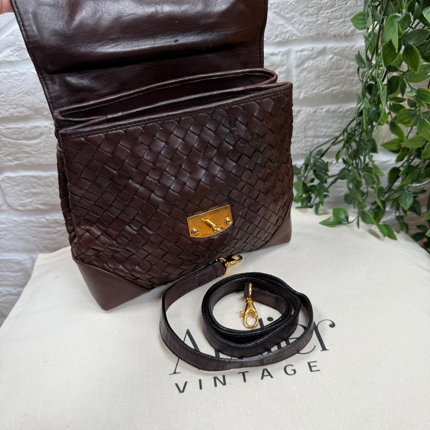Bottega Veneta Chocolate Brown Two Way Cross Body
