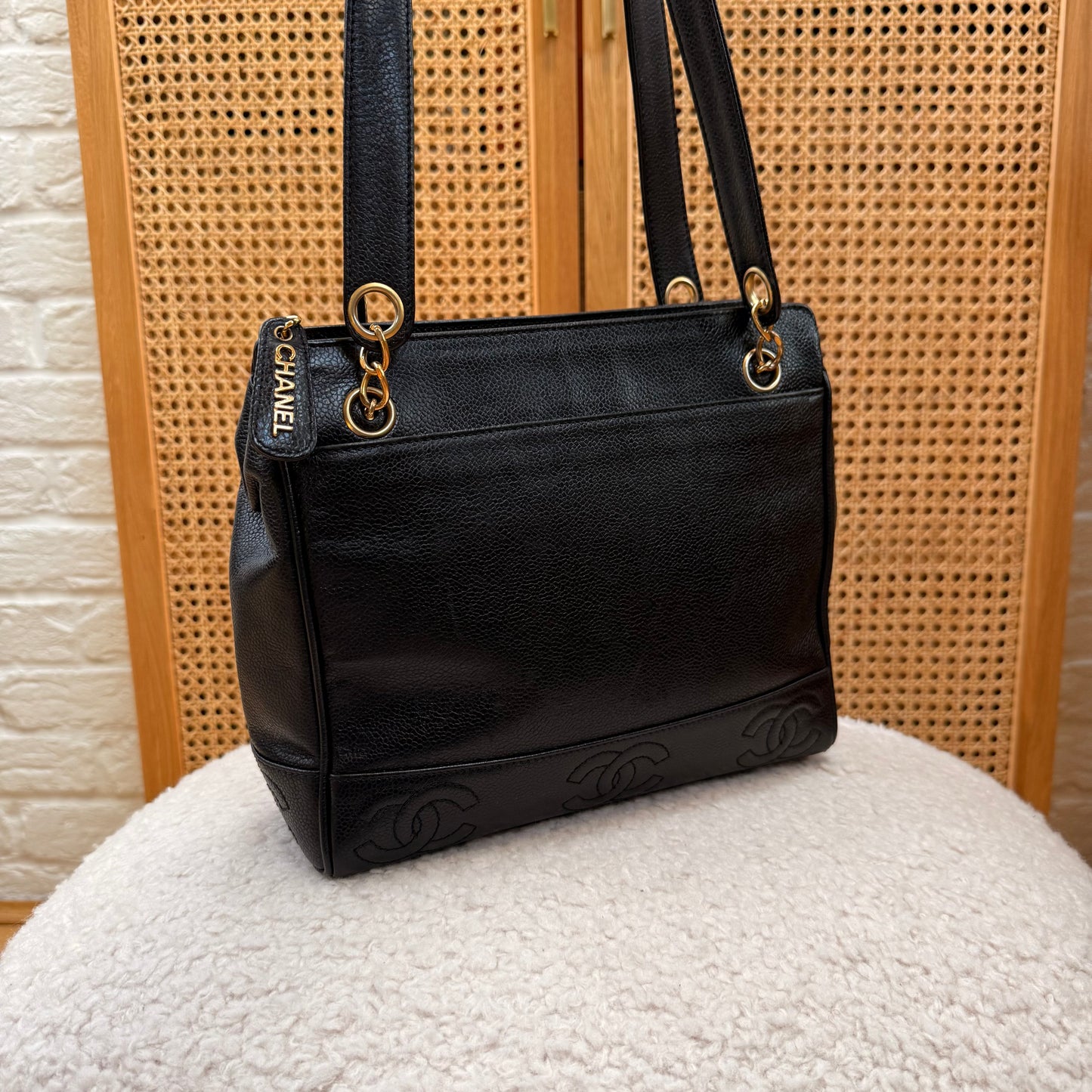 Chanel 1994 Triple CC Caviar Tote