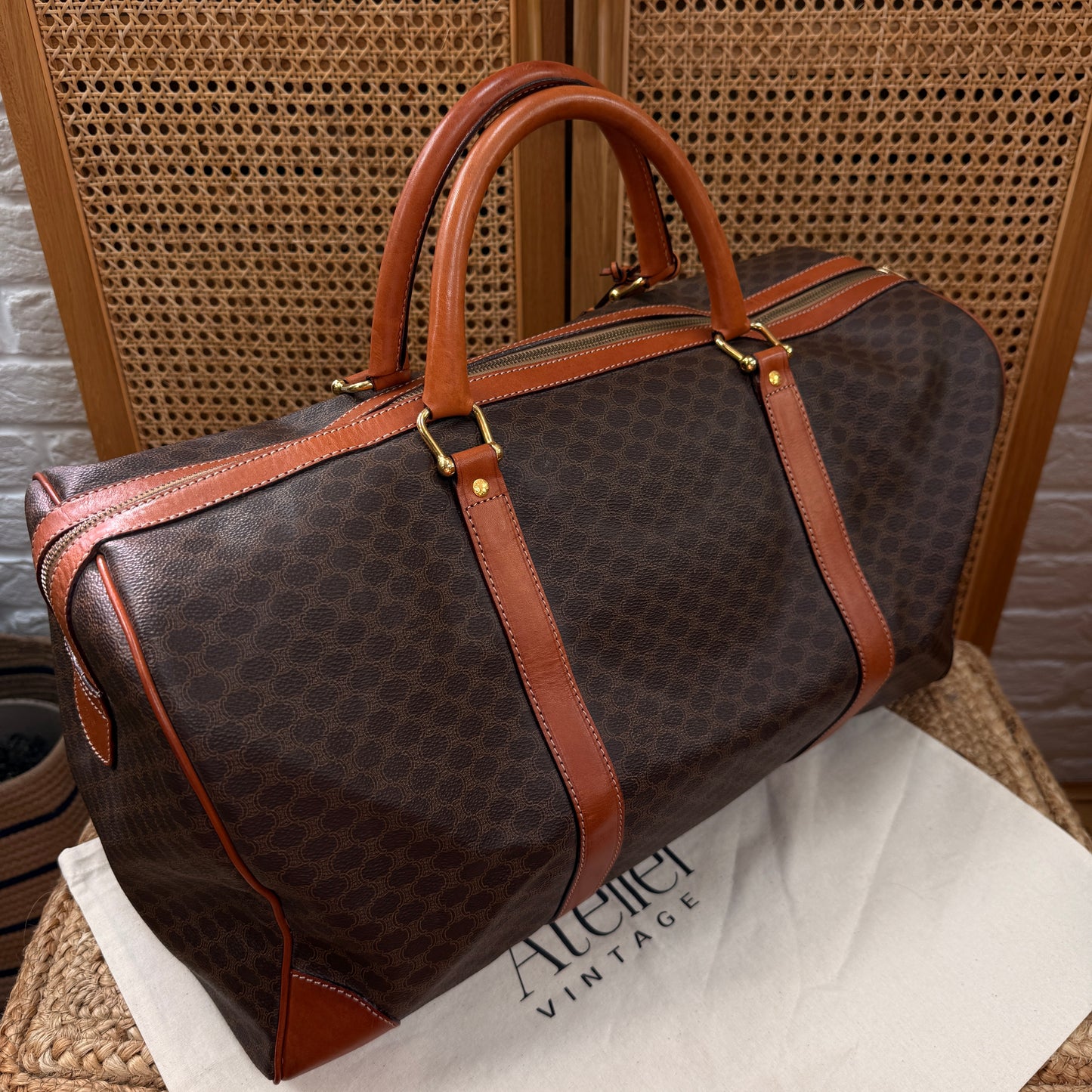 Celine 1990s Macadam Travel Bag