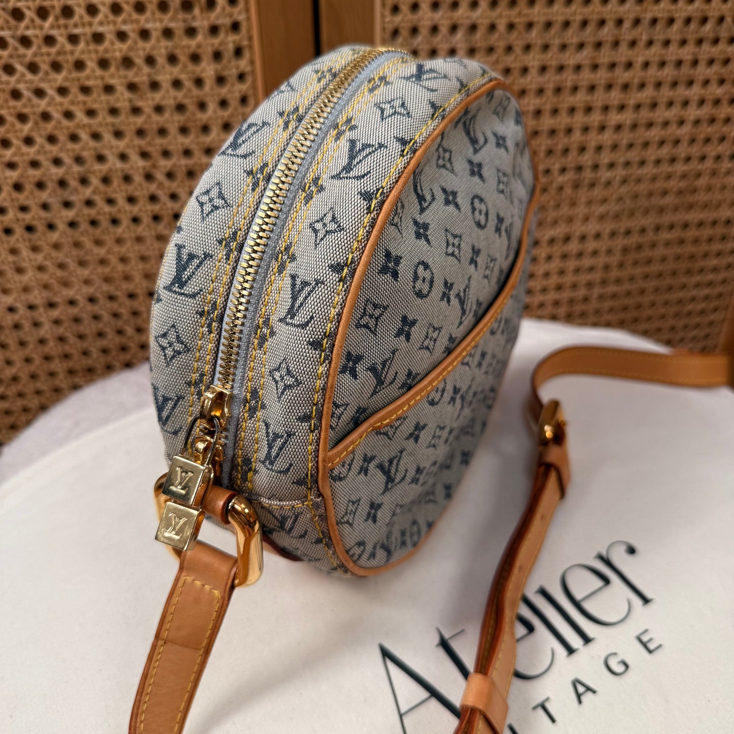 Louis Vuitton 2000 Monogram Denim Blue Jeanne GM