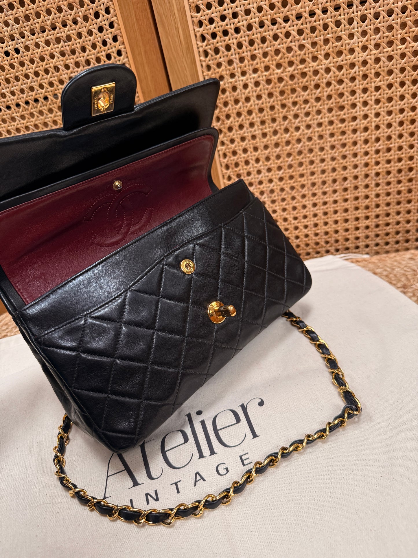 Chanel 1991 Black Classic Double Flap Small