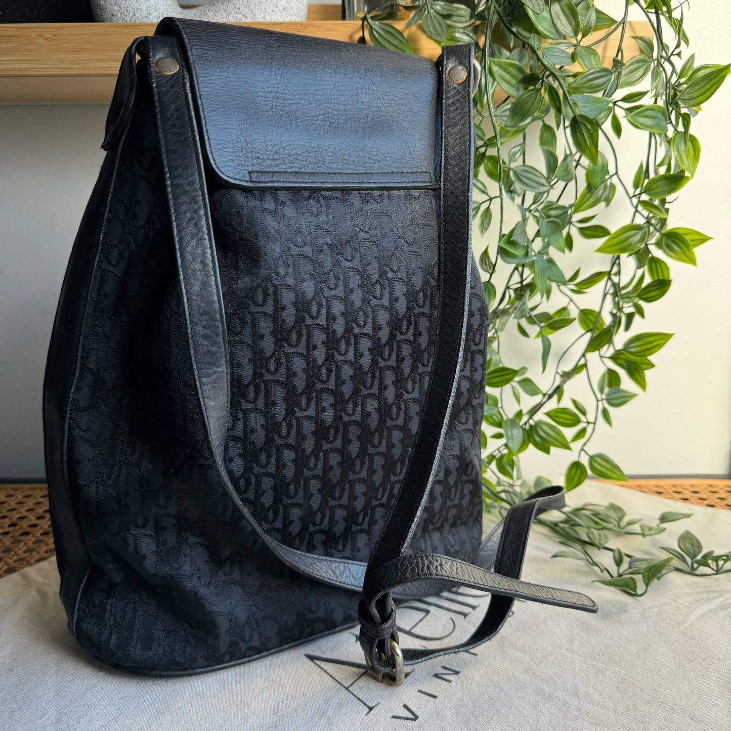 Dior Vintage Canvas Shoulder Bag