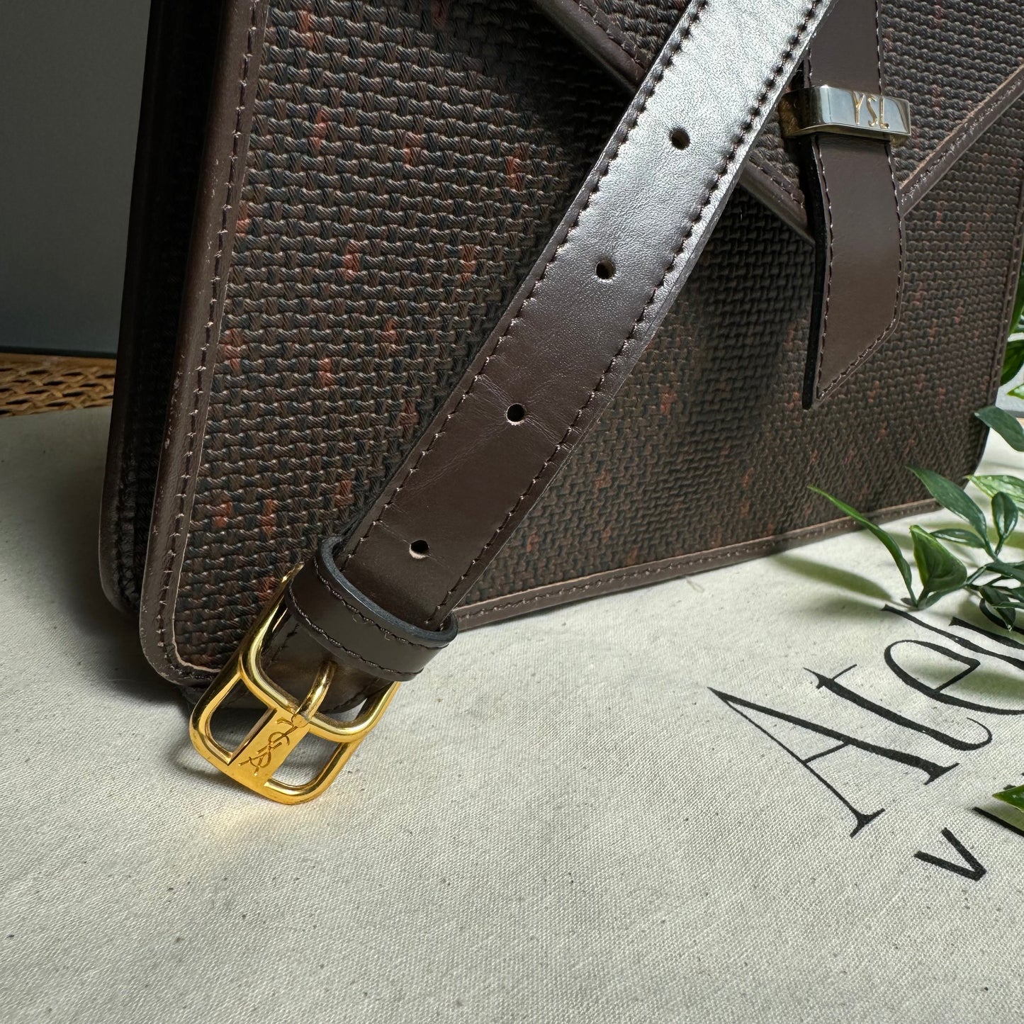 Saint Laurent 1980s Two Way Satchel