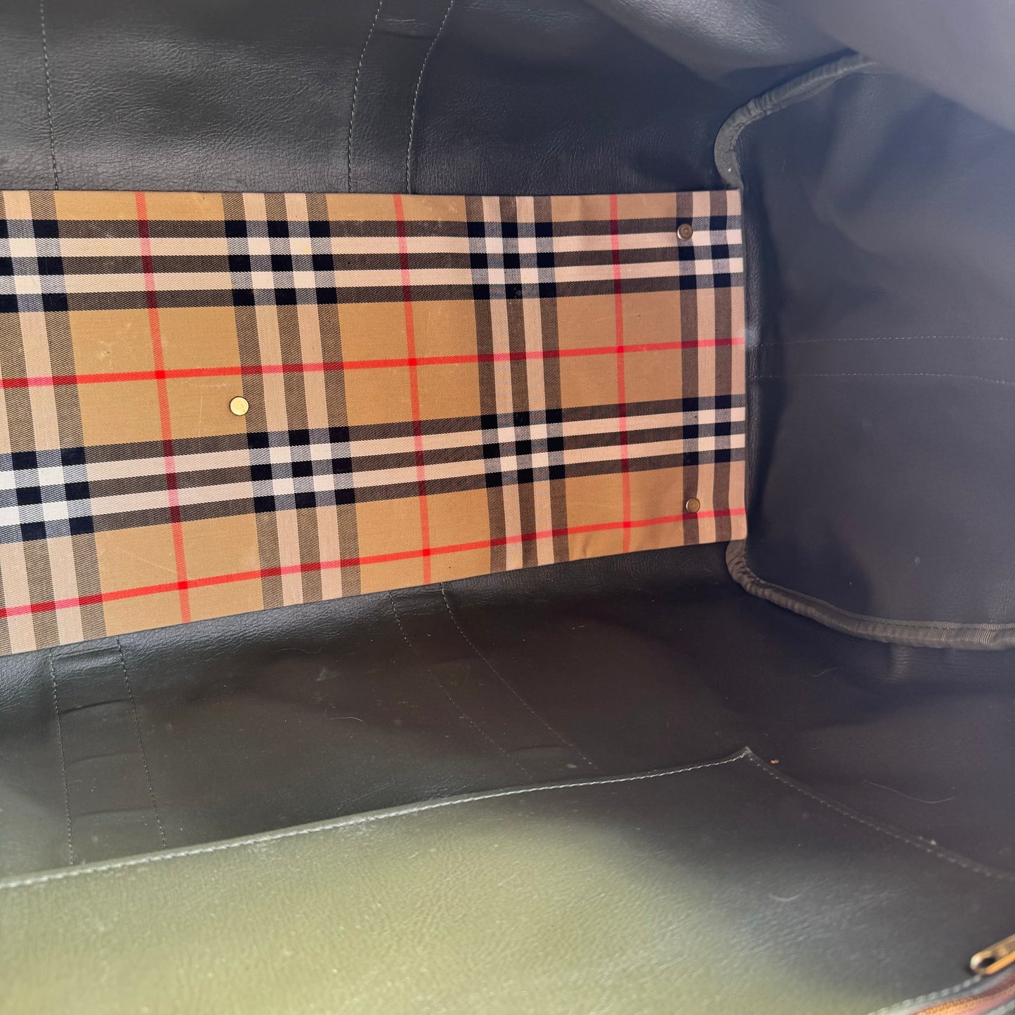 Burberry 1980s Canvas & Leather Two Way Holdall