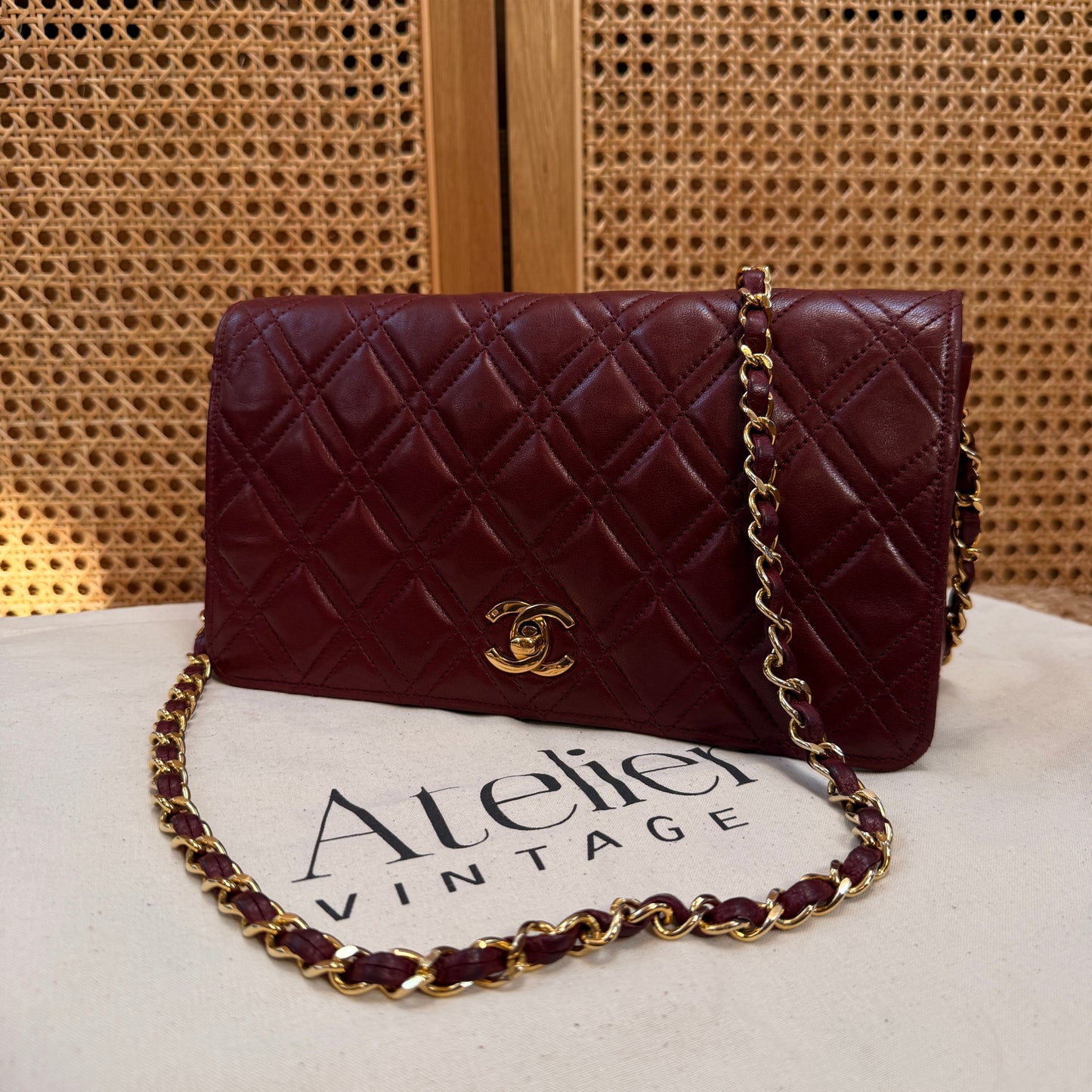 Chanel Ultra Rare Early 1980s Double Quilted Single Full Flap