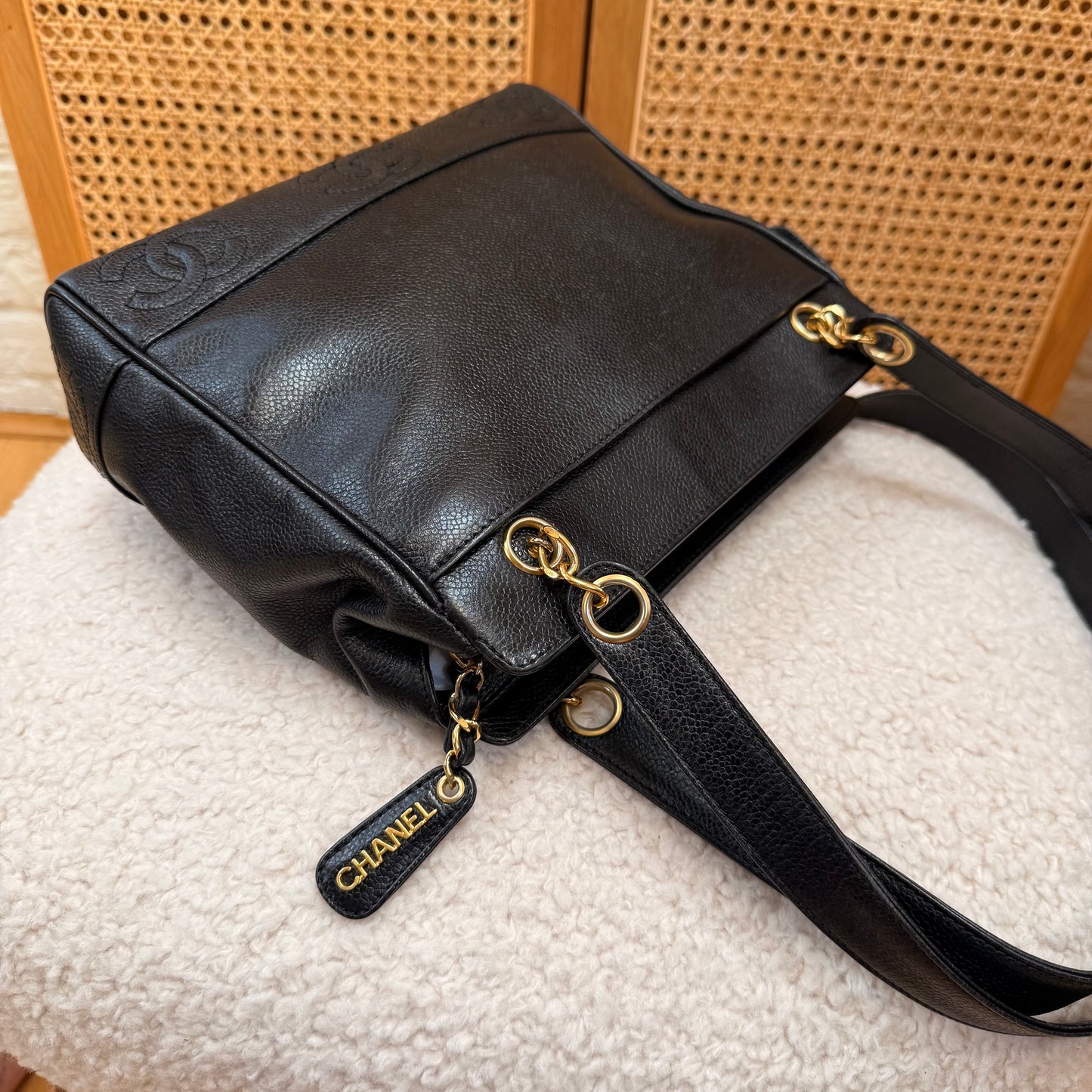 Chanel 1994 Triple CC Caviar Tote