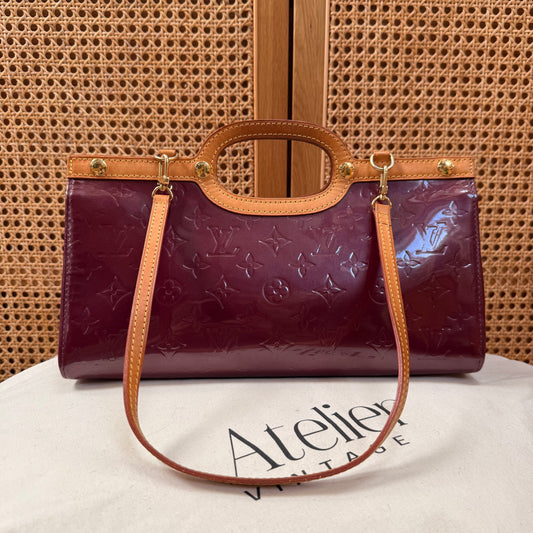Louis Vuitton LOUIS VUITTON 2008 Bordeaux Roxburgh Vernis & Leather Two way