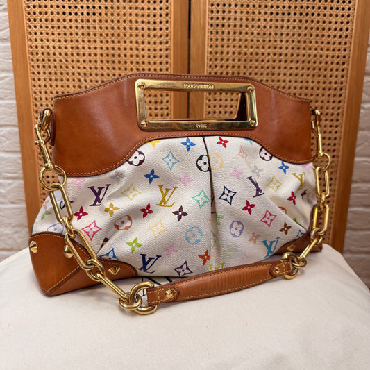 Louis Vuitton 2003 Murakami White Multi Color Judy MM