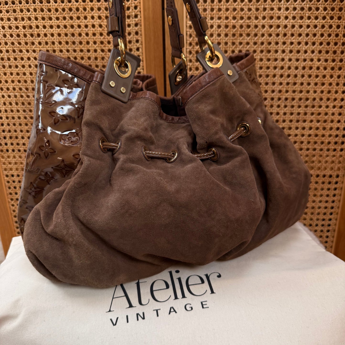 Louis Vuitton 2009 Limited Edition Suede & Vernis Iris Tote
