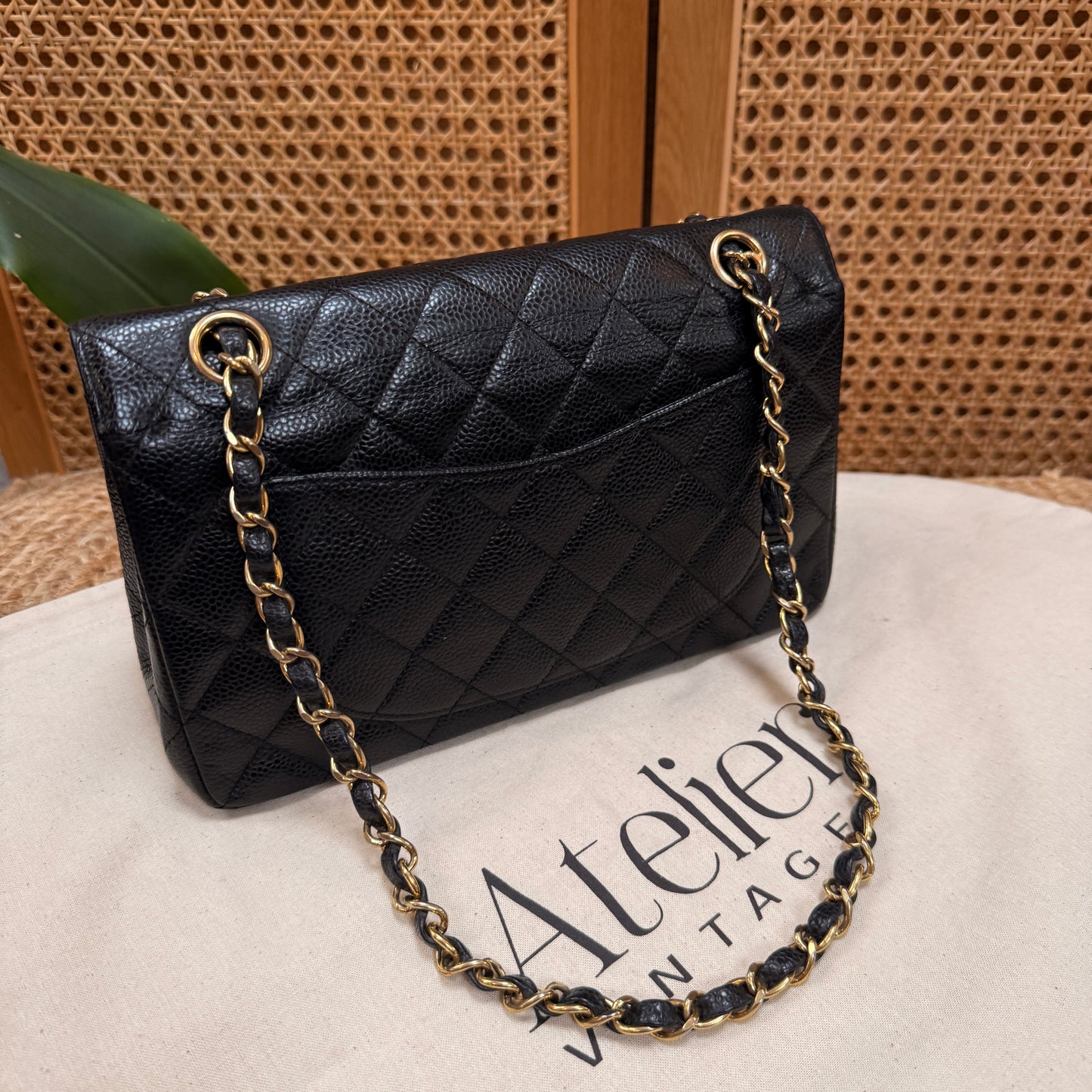 Chanel Rare 2006 Caviar Black Classic Double Flap Small