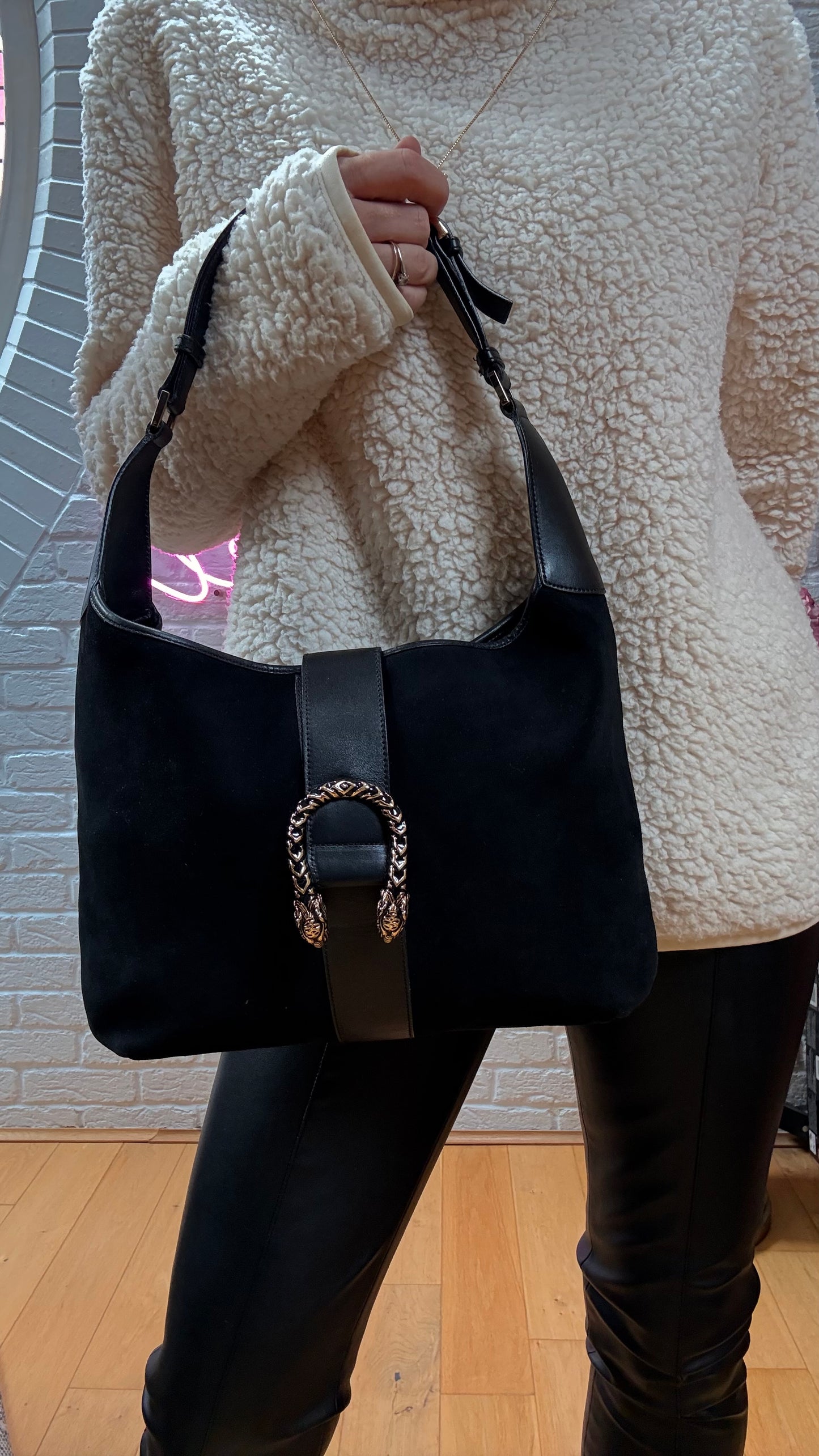Gucci 1990s Dionysus Suede Hobo Tote