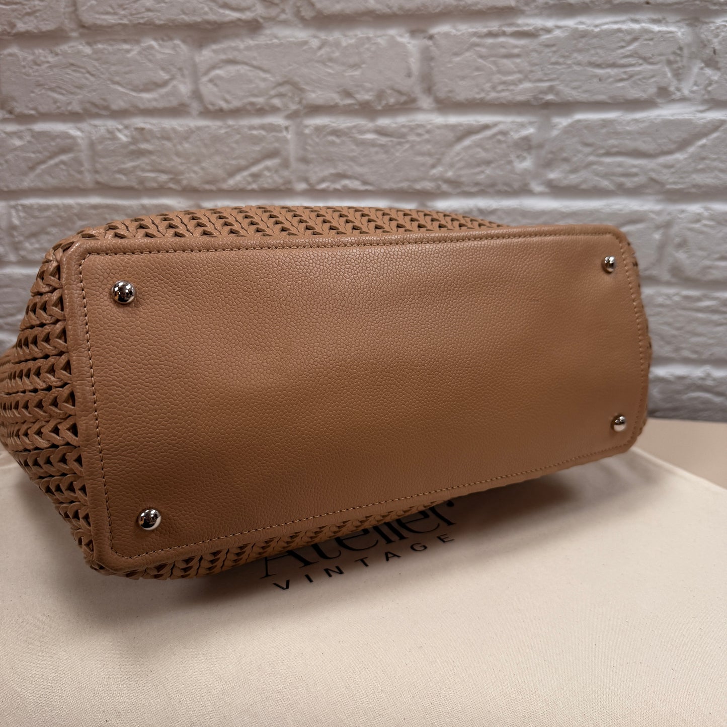 Chanel 2004 Beige Woven Caviar Leather Tote