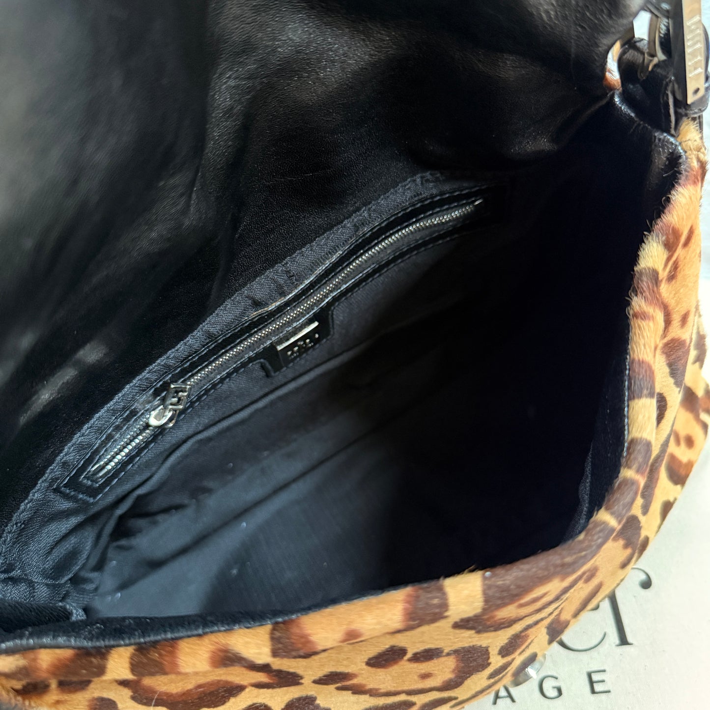 Fendi 1990s Original Fendi Mamma Baguette In Leopard Print Pony Hair