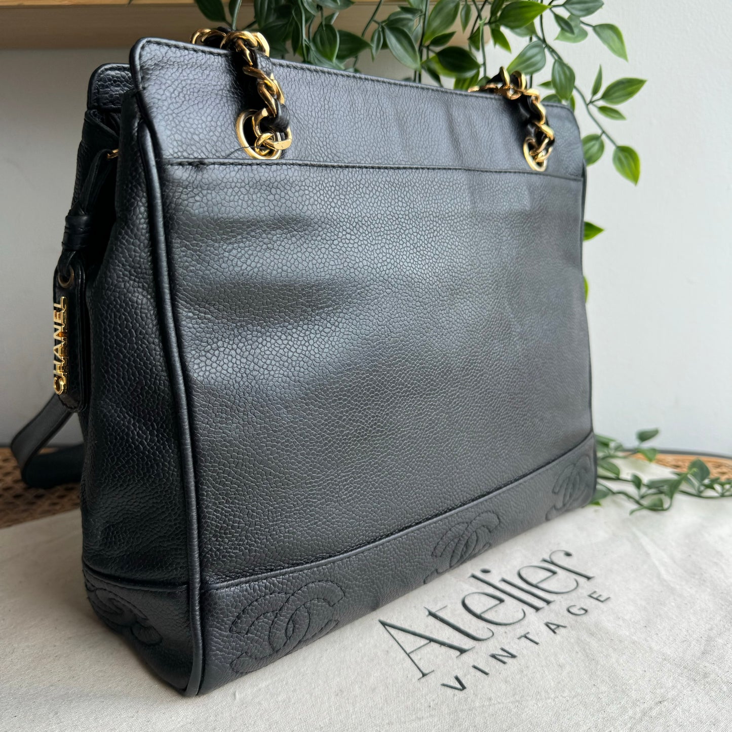 Chanel 1996 Triple CC Caviar Tote