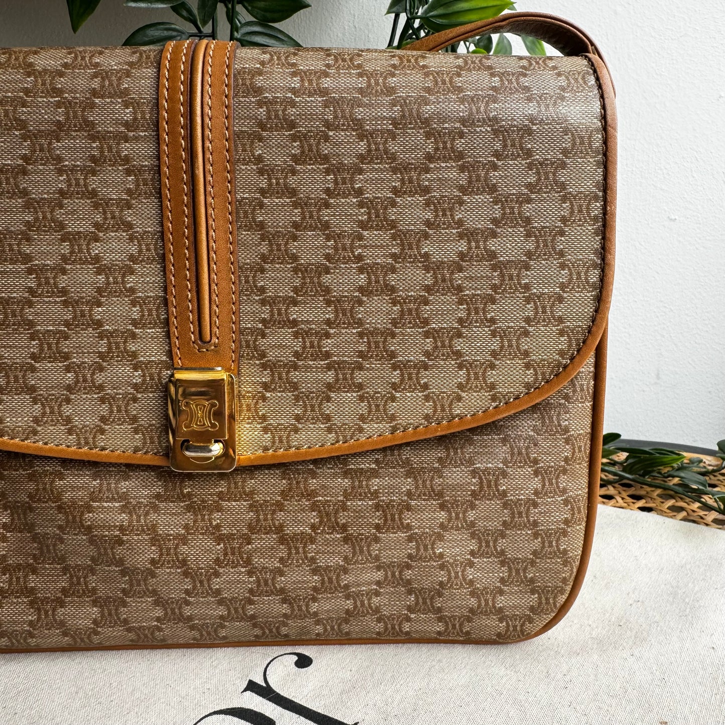 Celine Vintage Triomphe Shoulder Bag
