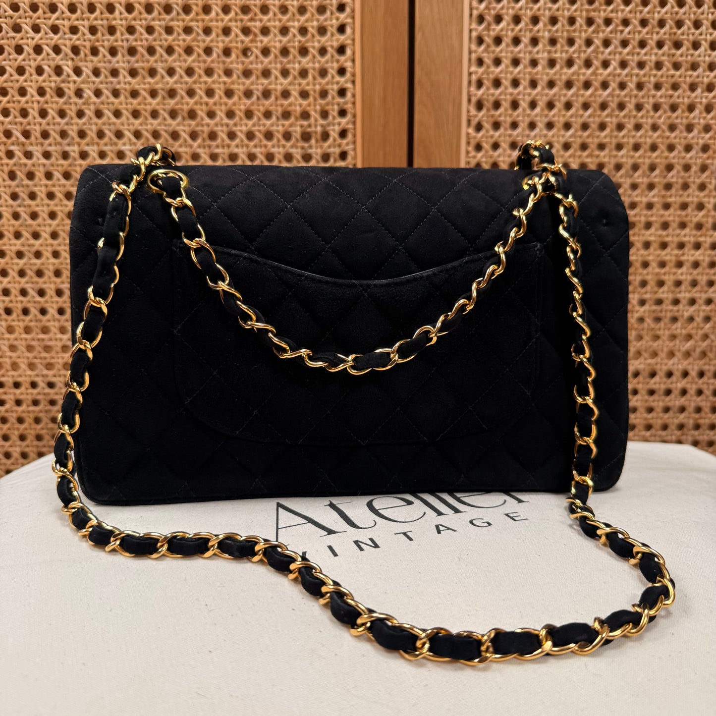 Chanel 2006 Ultra Rare Classic Double Flap Medium in Black Suede