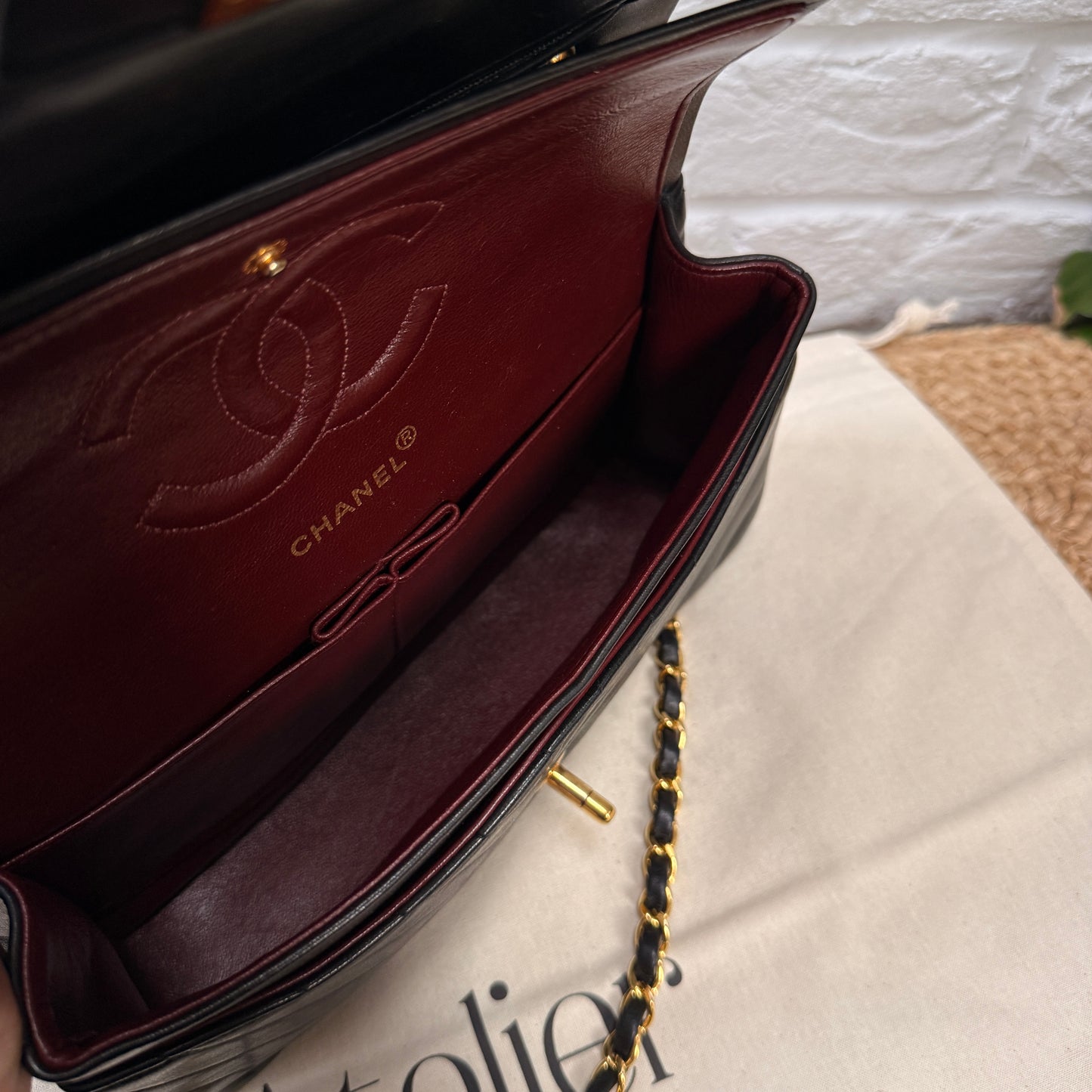 Chanel 1991 Rare & Limited Edition Chevron Classic double flap medium