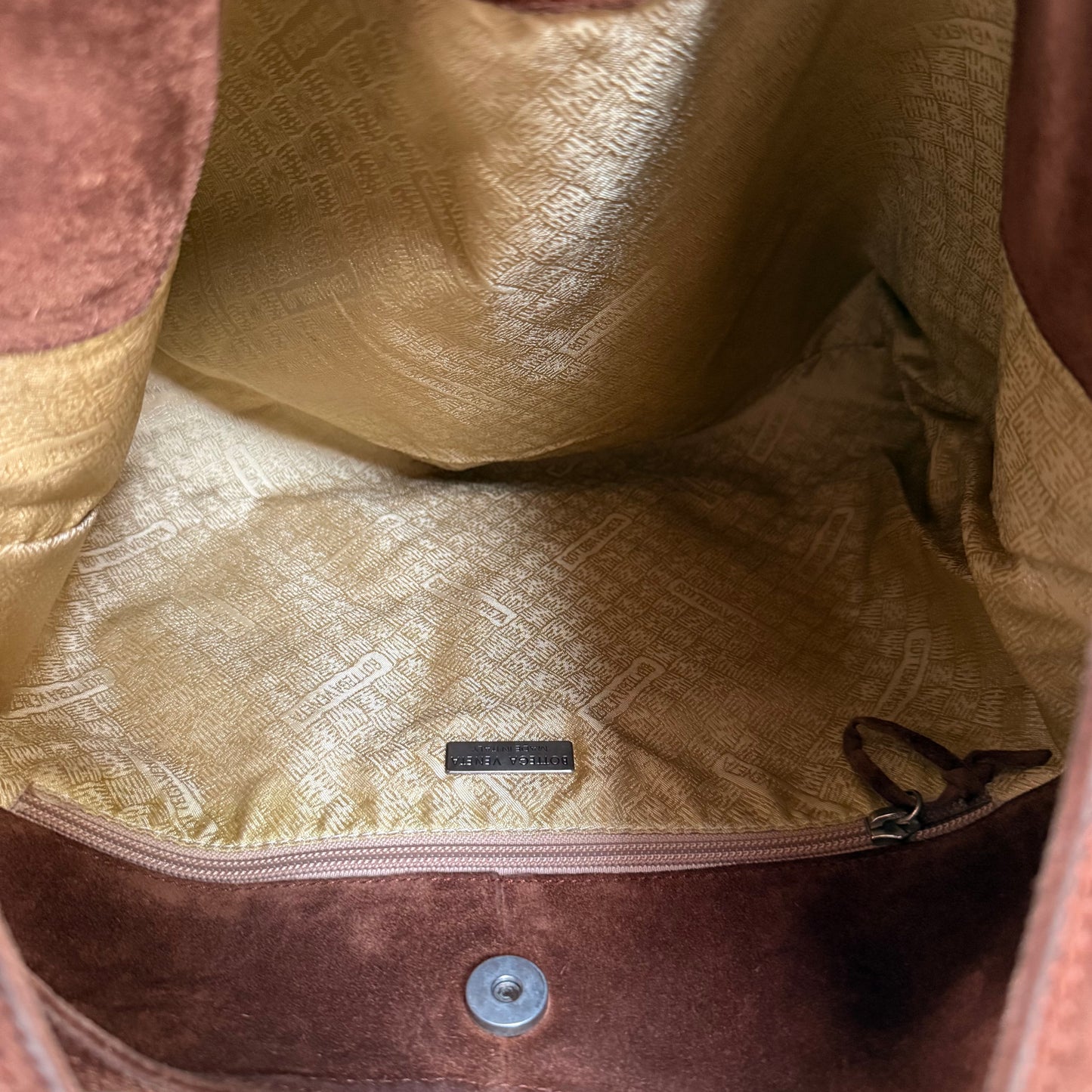 Bottega Veneta 2003 Tan Suede Hobo Tote