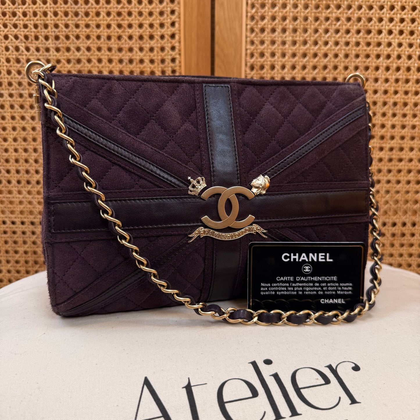 Chanel 2008 Bordeaux Limited Edition London & Paris Shoulder bag