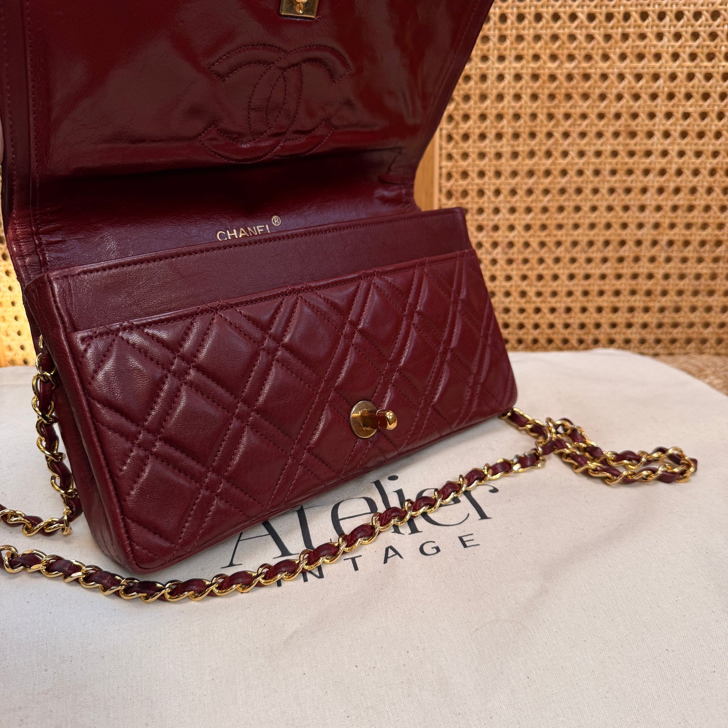 Chanel Ultra Rare Early 1980s Double Quilted Single Full Flap