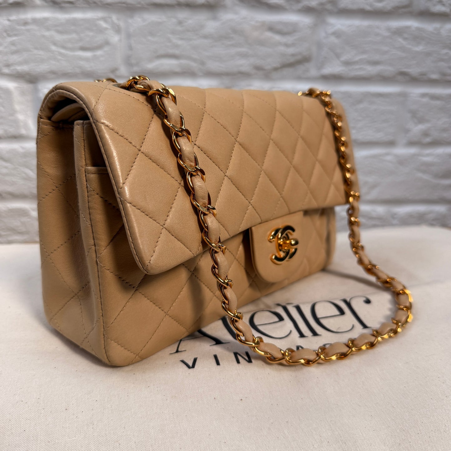 Chanel 1997 Beige Classic Double Flap Small