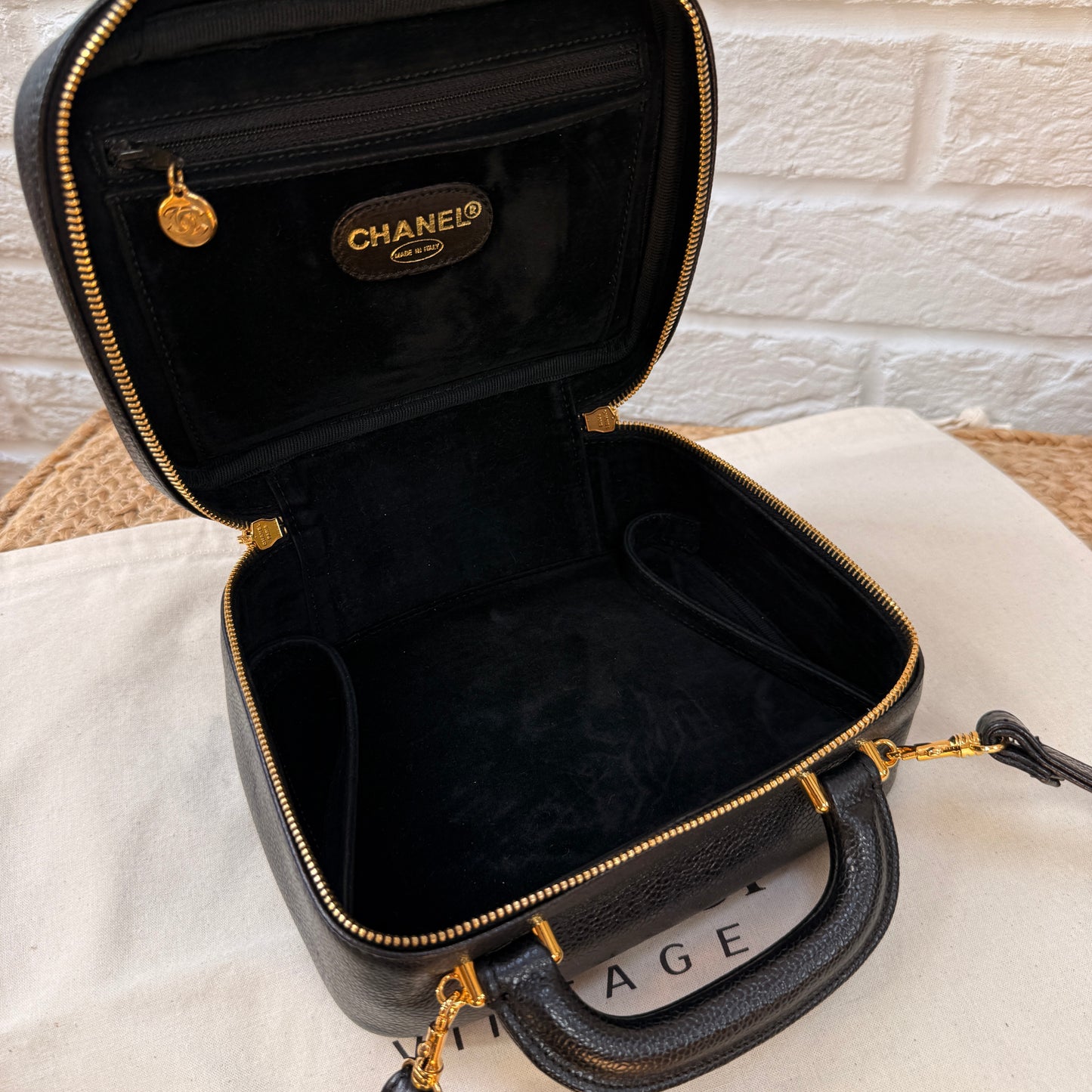 Chanel 1996 Vanity Style Two Way bag with pouch