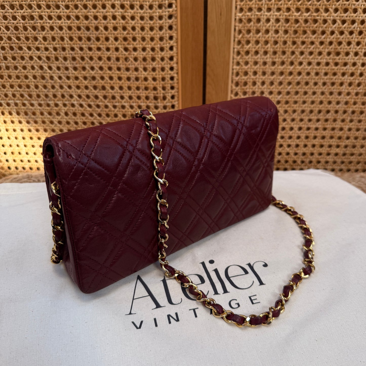 Chanel Ultra Rare Early 1980s Double Quilted Single Full Flap