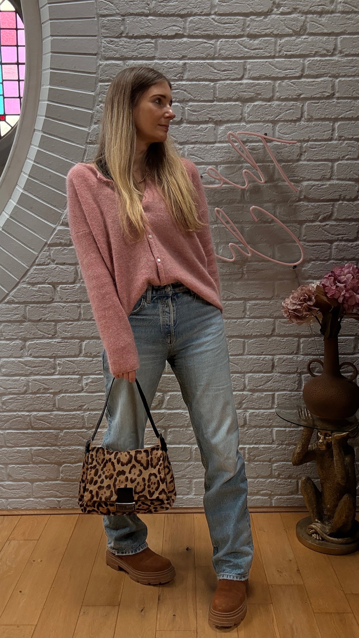 Fendi 1990s Original Fendi Mamma Baguette In Leopard Print Pony Hair