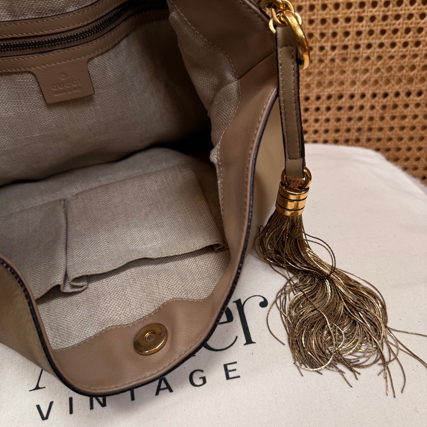 Gucci 1970 Tassel Hobo Tote