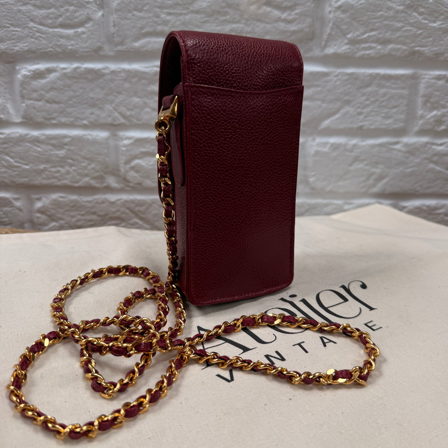 Chanel 1994 Caviar Pochette - Bordeaux Caviar Leather & 24k gold hardware