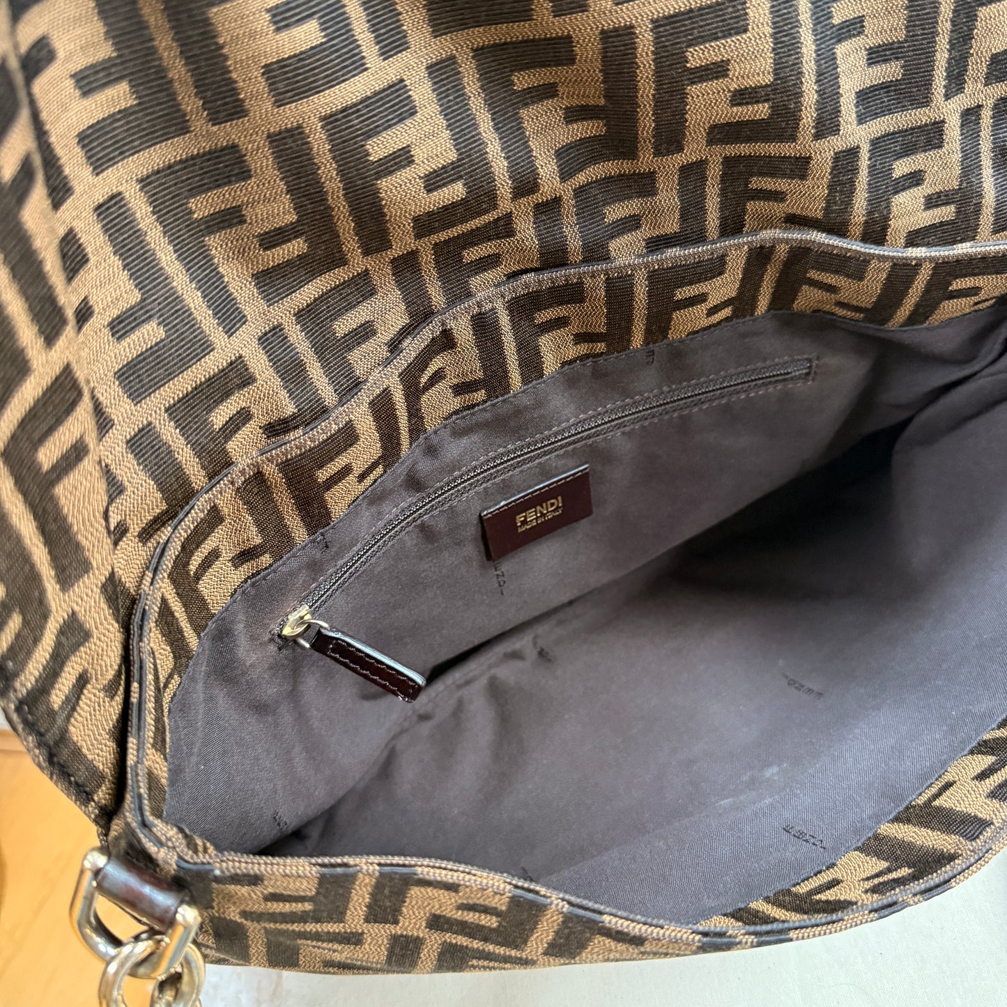 Fendi 1990s Rare Fendi Mia Mamma Two Way Cross Body Maxi Baguette