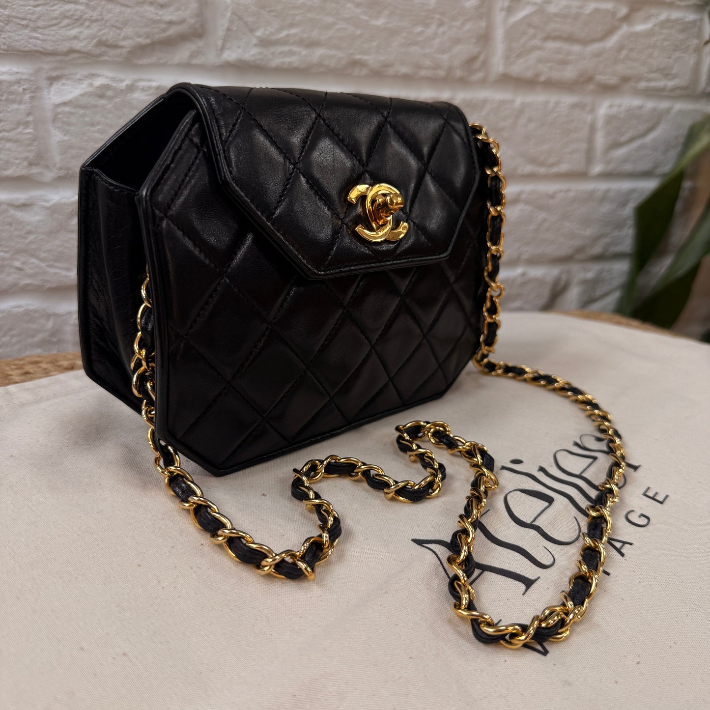 Chanel 1989 Rare Octagon Single Flap