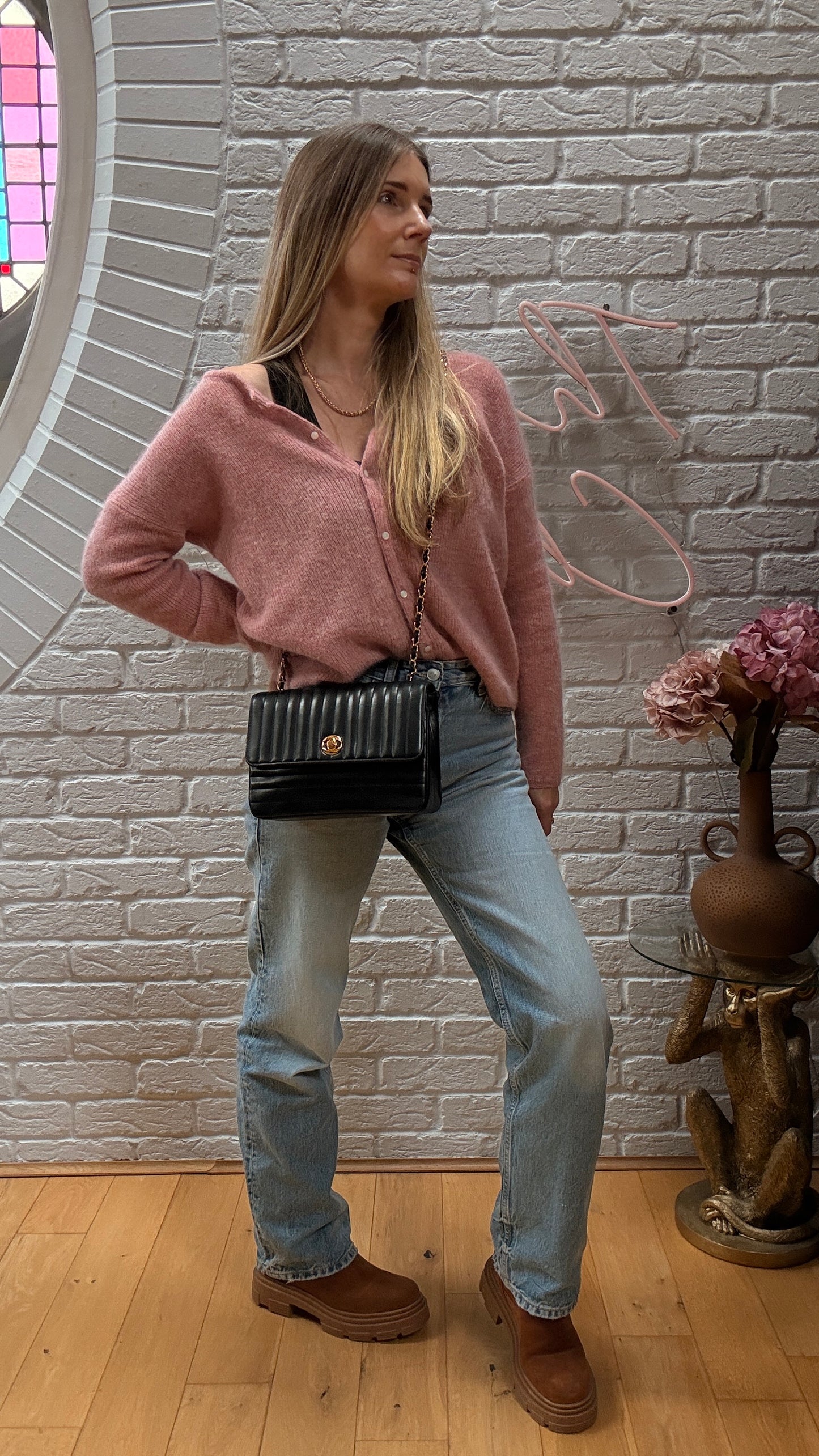 Chanel 1989 Rare Chanel Paris Limited Edition vertical quilted Single Flap in black