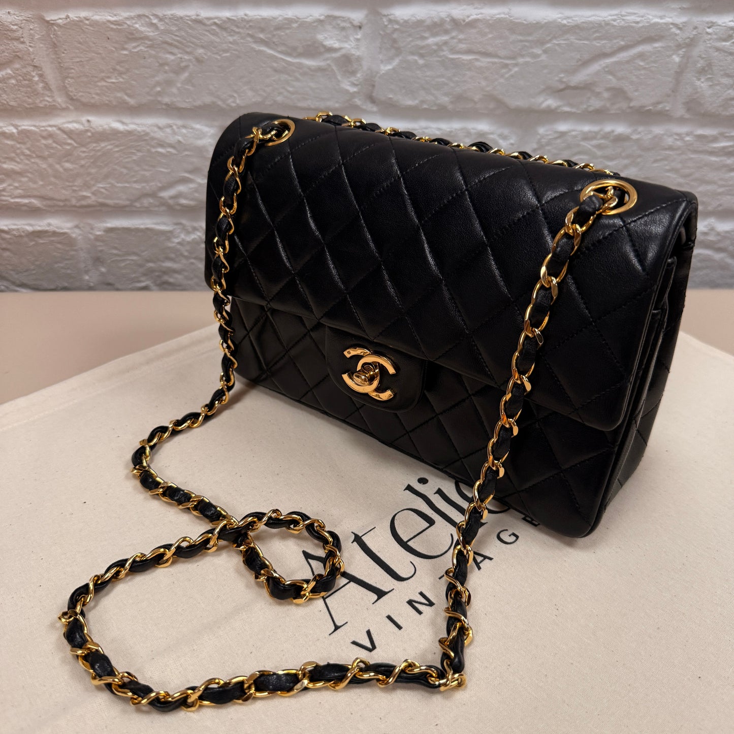 Chanel 1986 Black Classic Double Flap Small