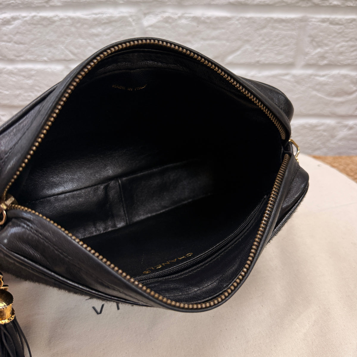 Chanel 1986 Rare Black Pony Hair & Leather Camera Bag