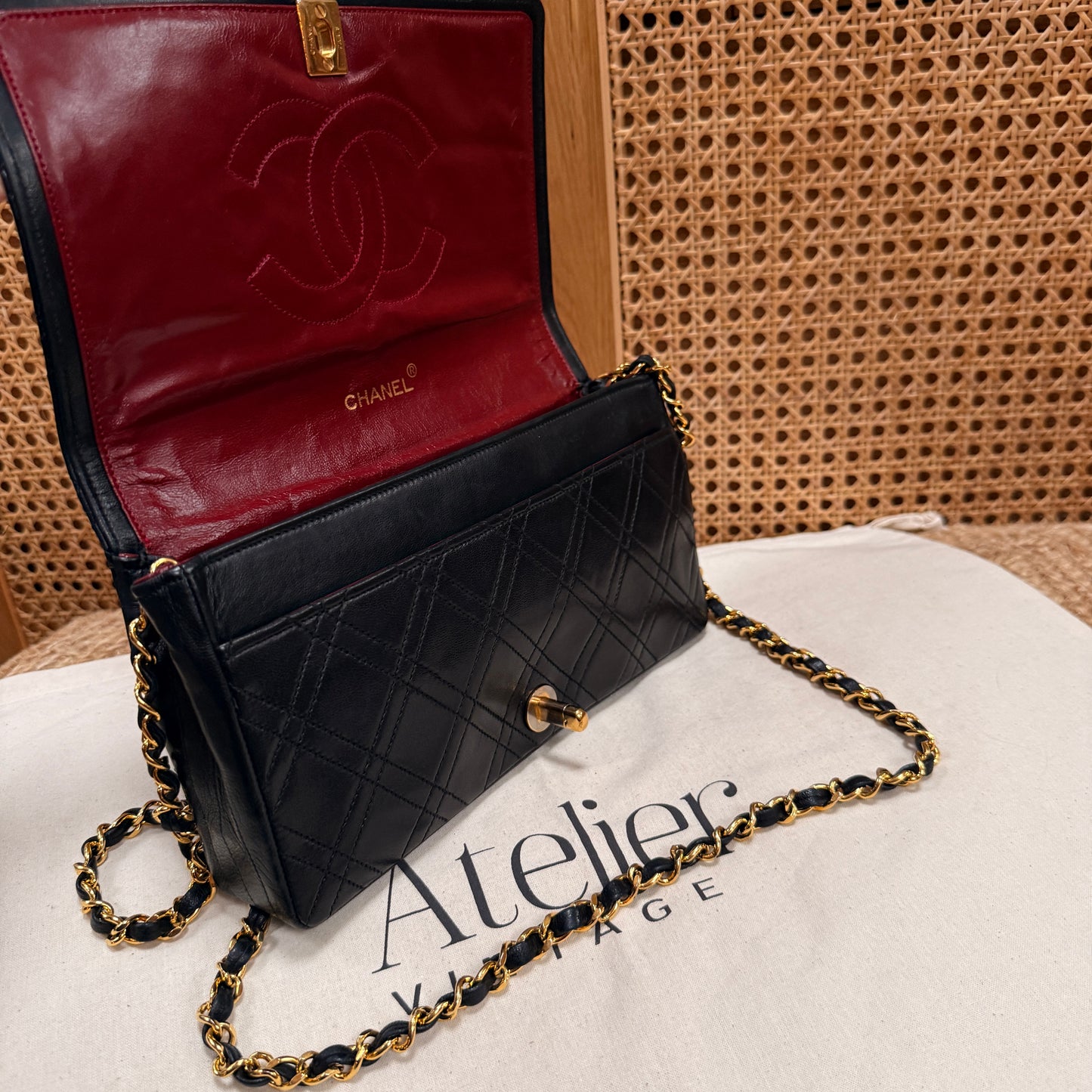 Chanel Ultra Rare Early 1980s Double Quilted Single Full Flap
