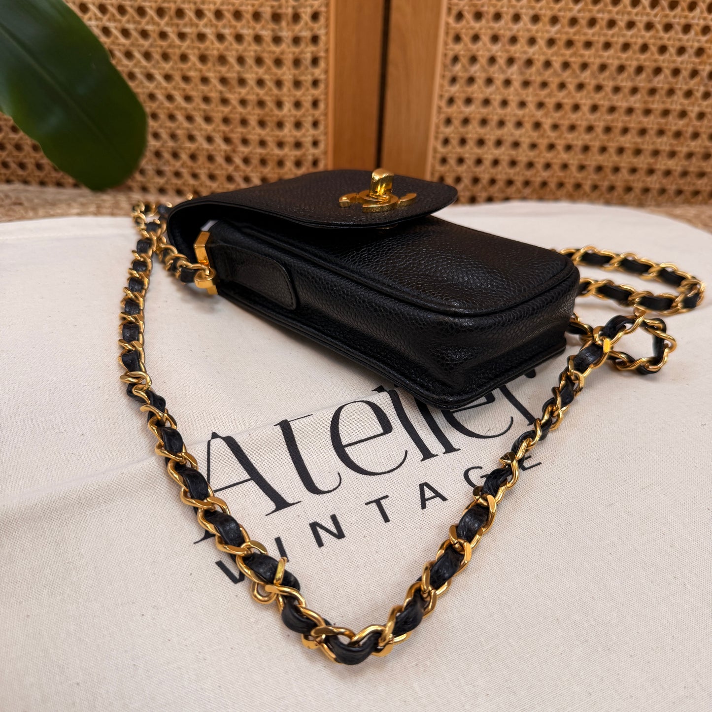 Chanel 1994 Caviar Pochette - Black Caviar Leather & 24k gold hardware