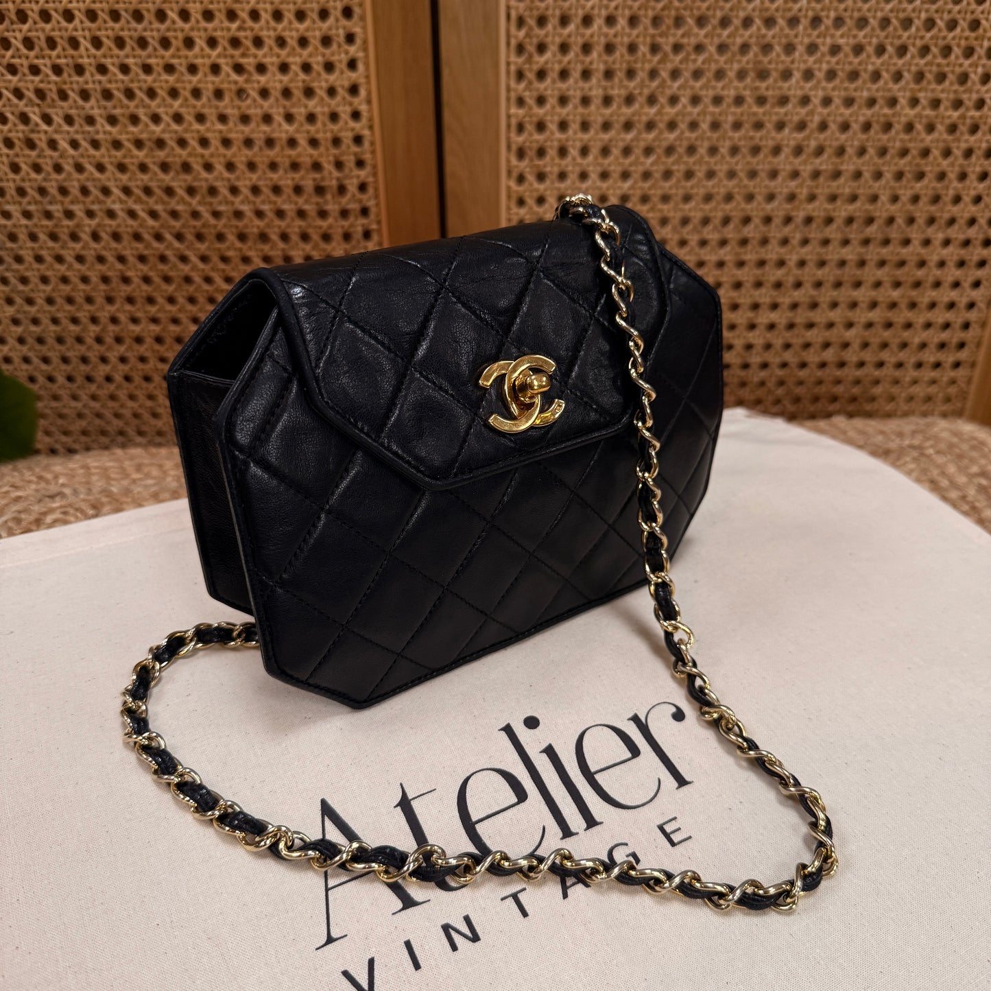 Chanel 1989 Rare Octagon Single Flap