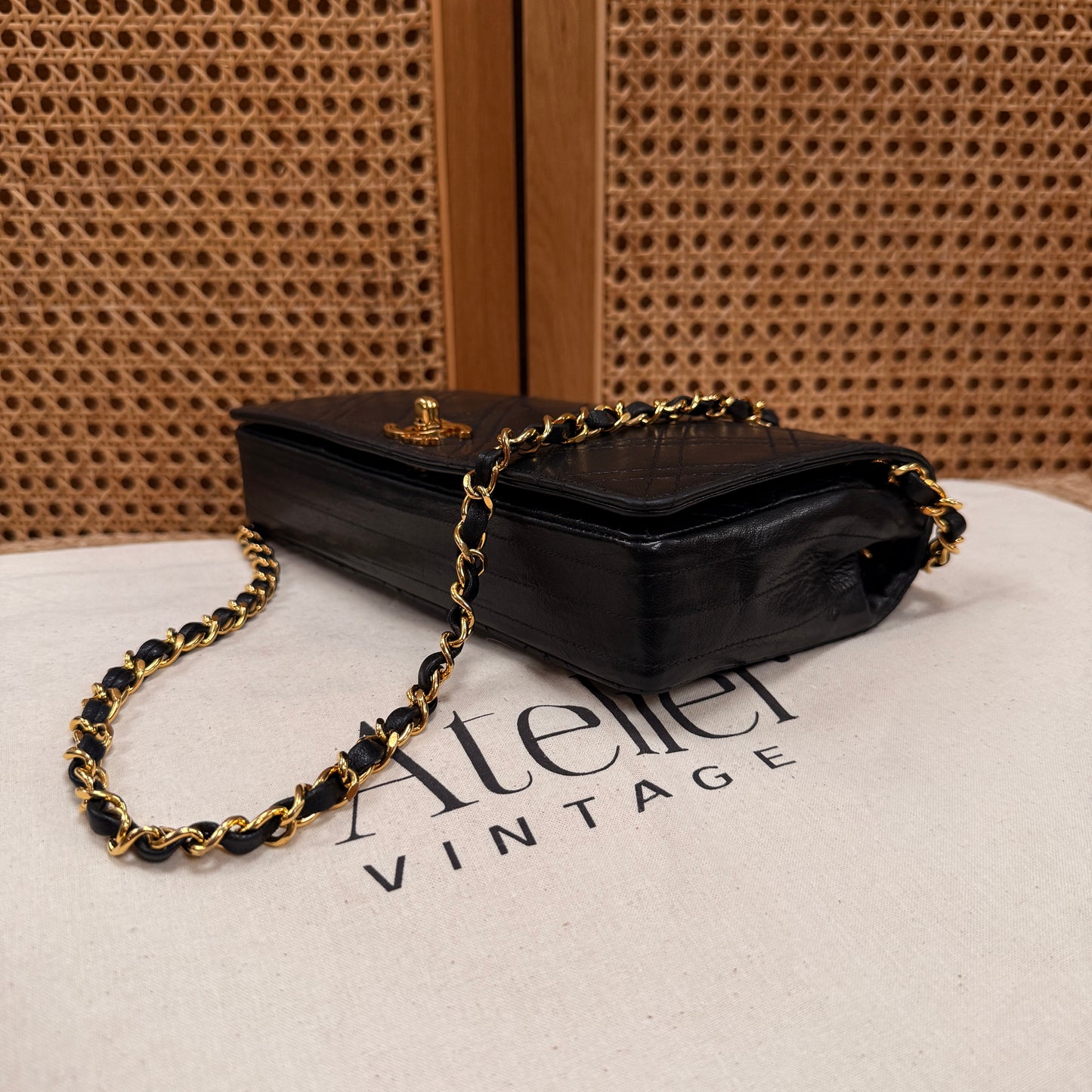 Chanel Ultra Rare Early 1980s Double Quilted Single Full Flap