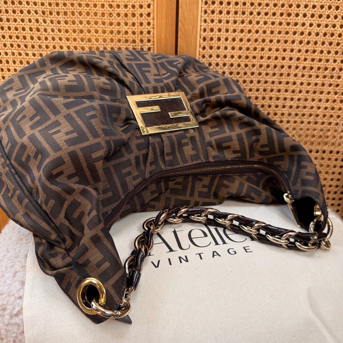 Fendi 1990s Mia Mamma Hobo Tote