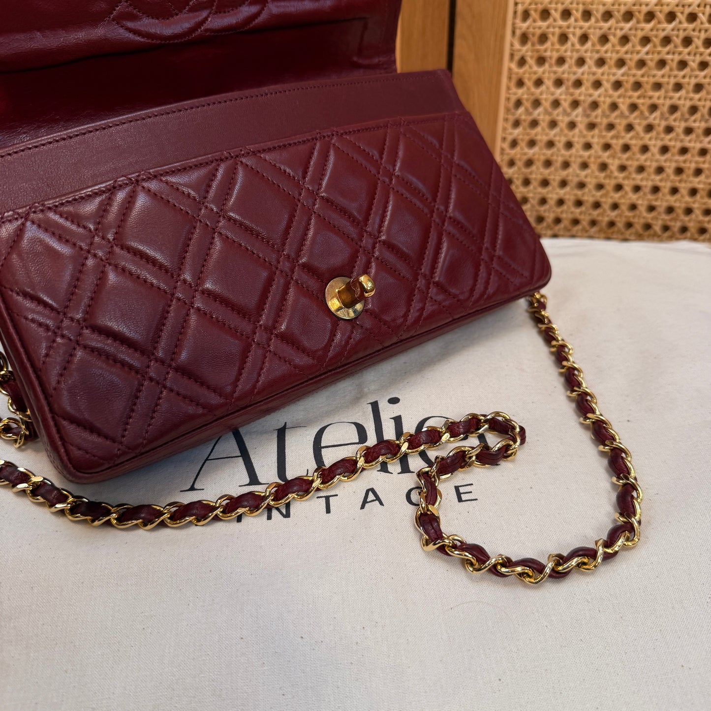 Chanel Ultra Rare Early 1980s Double Quilted Single Full Flap