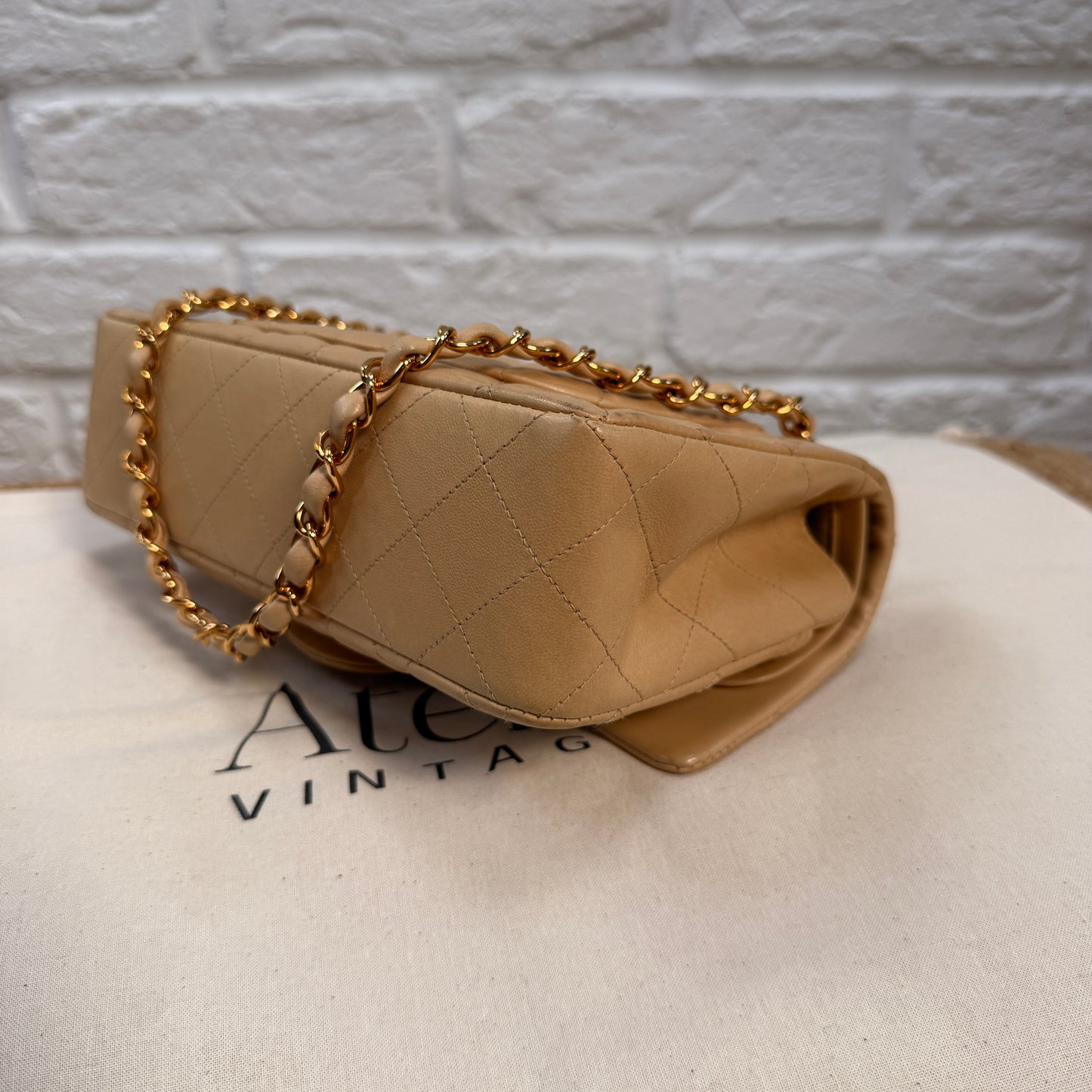 Chanel 1997 Beige Classic Double Flap Small