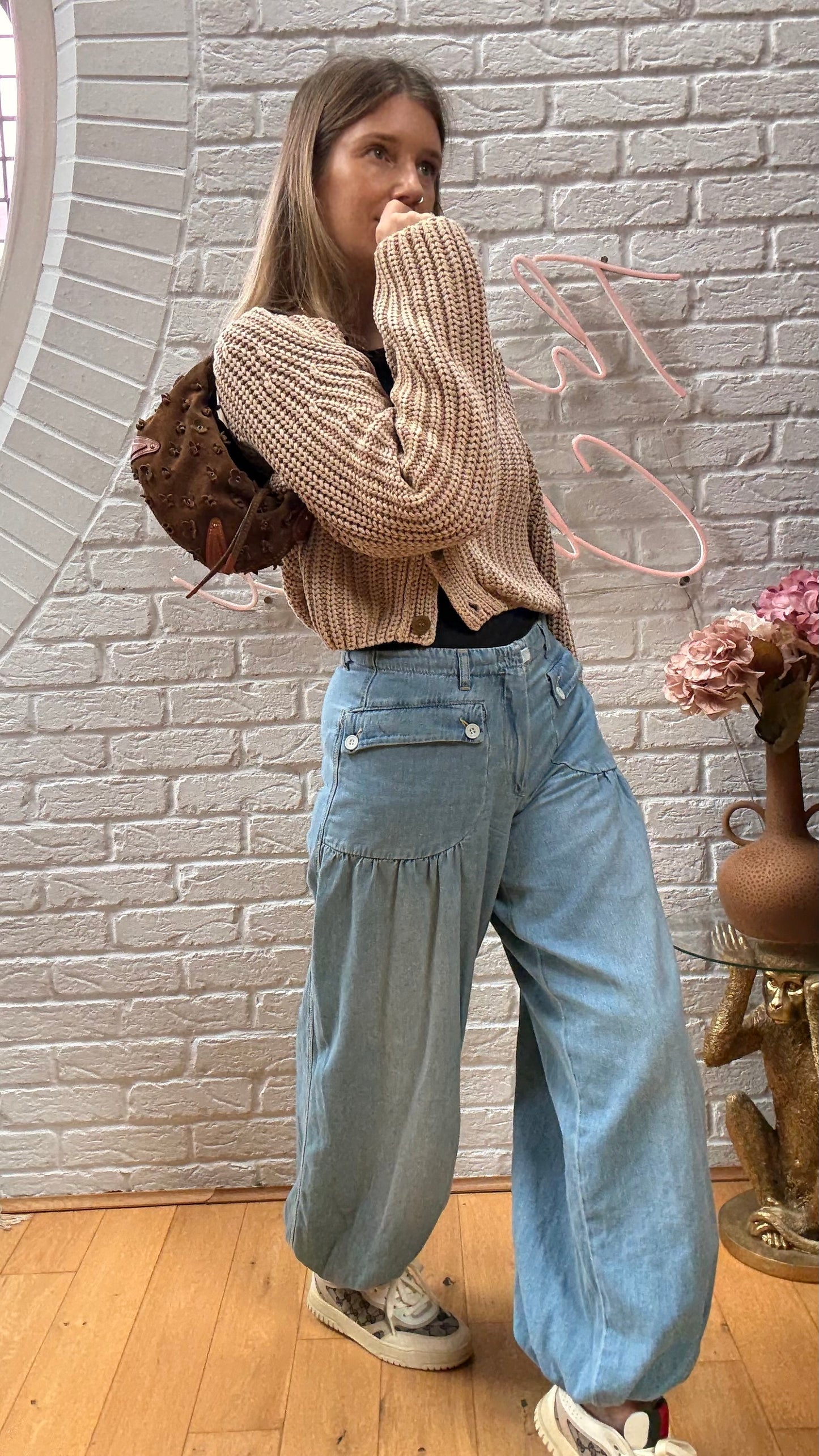 Louis Vuitton 2008 Rare Brown Suede Flower Mahina Onatah PM