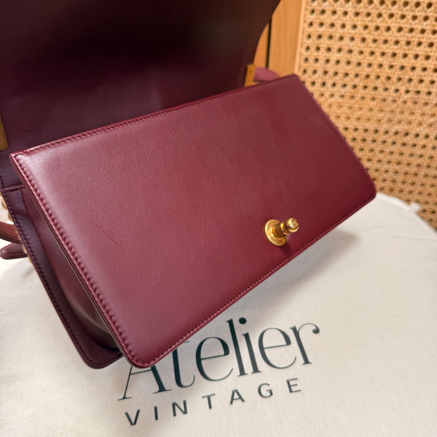 Chanel Rare 2016 Bordeaux Le Boy in Caviar mix