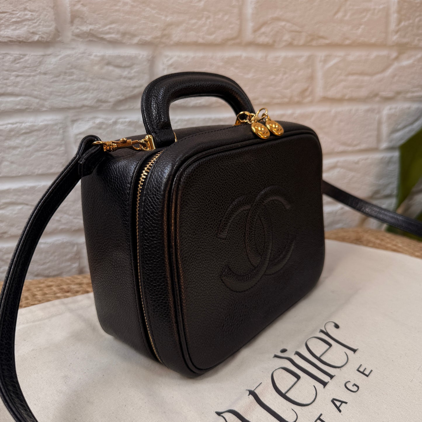 Chanel 1996 Vanity Style Two Way bag with pouch