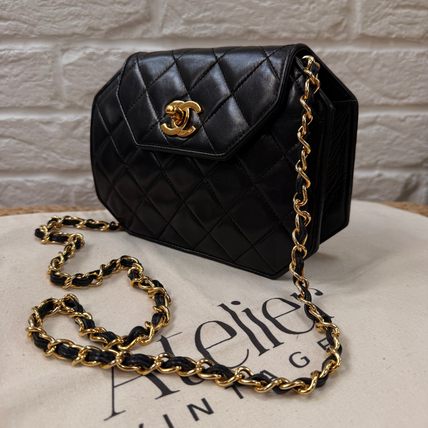 Chanel 1989 Rare Octagon Single Flap
