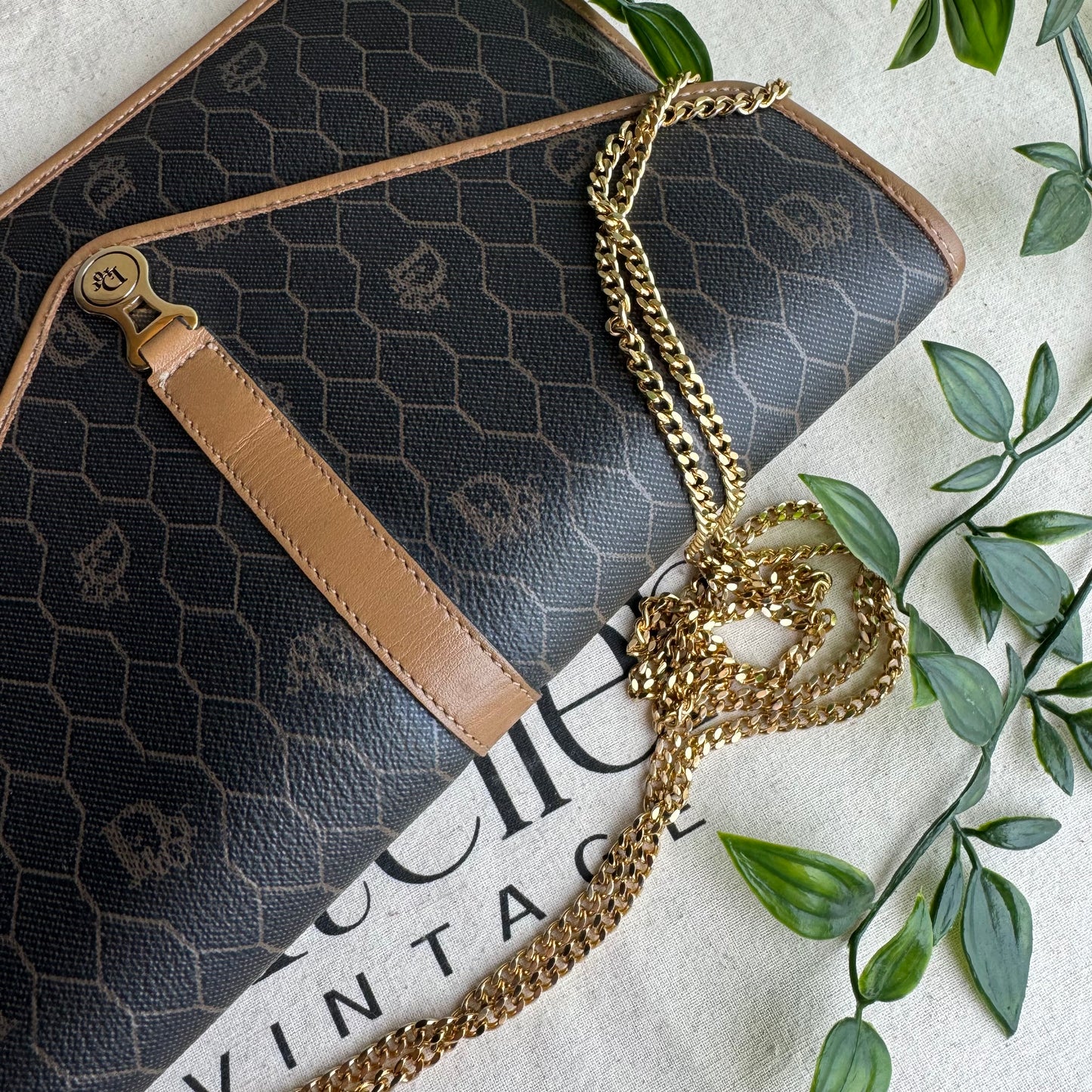 Dior 1980s Honeycomb Two Way Chain Strap Bag