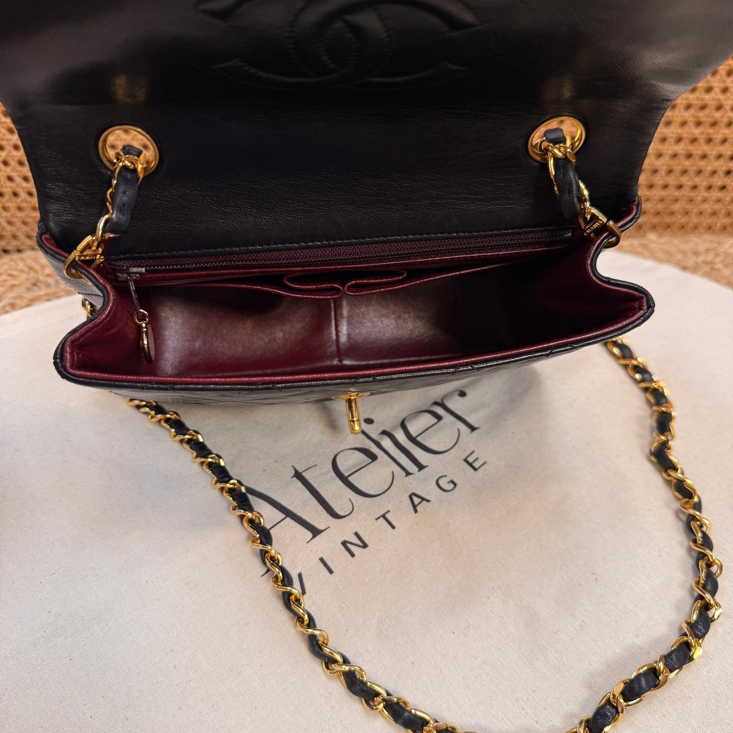 Chanel 1989 Classic Square Single Flap Medium black