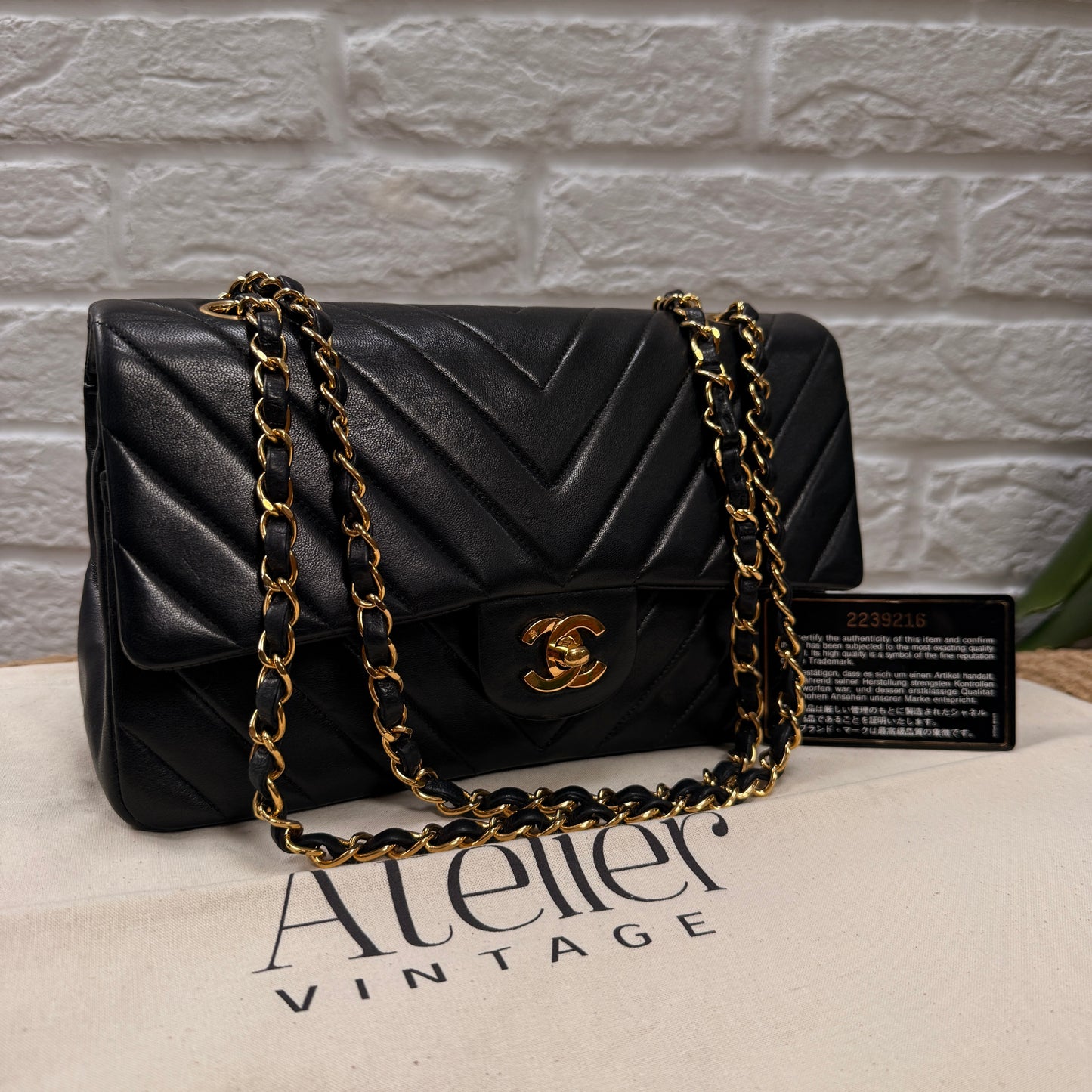 Chanel 1991 Rare & Limited Edition Chevron Classic double flap medium