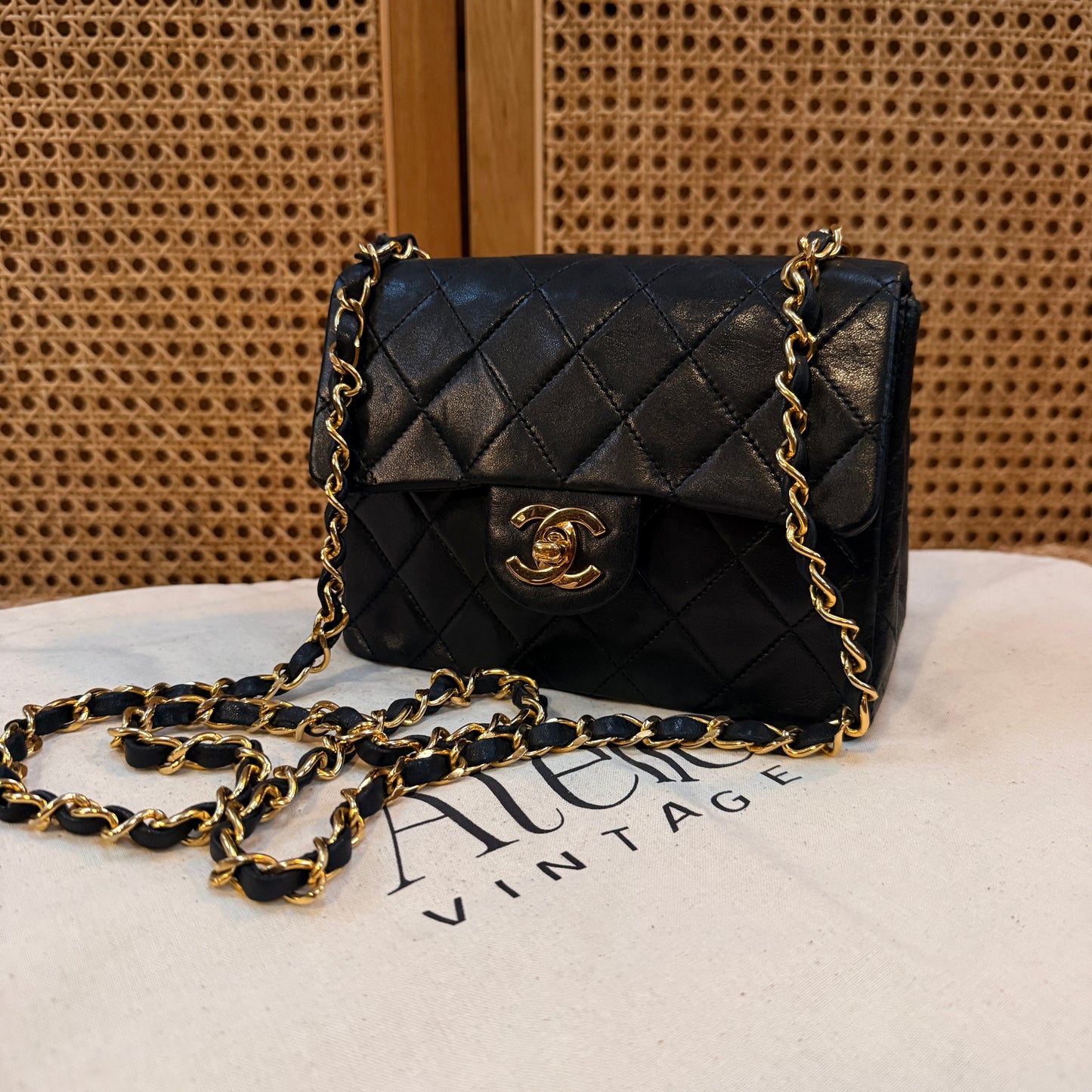 Chanel 1991 Classic Single Flap Square Small